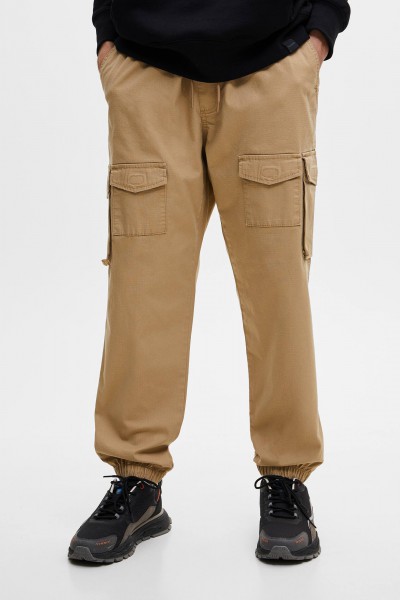 Ripstop Cargo Trousers With Pockets