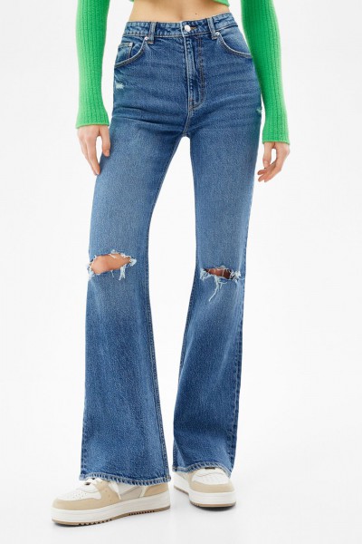 Ripped Flared Vintage Jeans