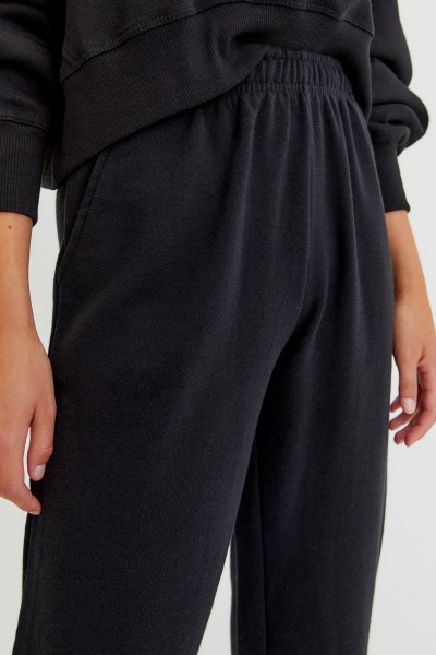 Basic Colored Sweatpants With Elastic Hems