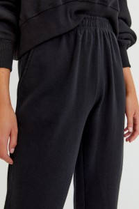 Basic Colored Sweatpants With Elastic Hems