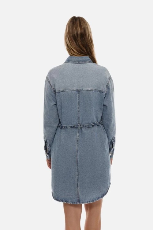 Short studded denim dress