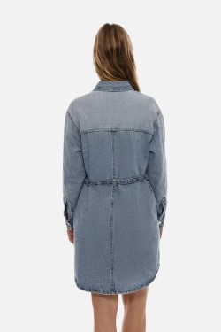 Short studded denim dress