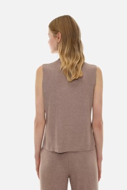 Soft-touch vest sweater