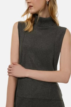 Soft-touch vest sweater