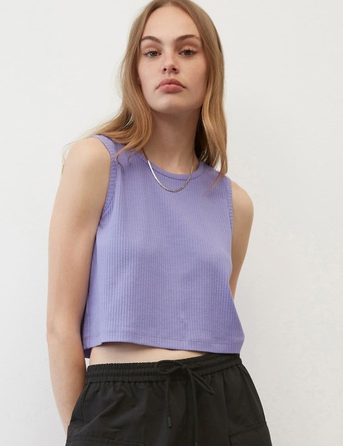Cropped Top, Loose Fit With Tencel